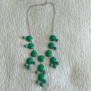 Jade green costume necklace